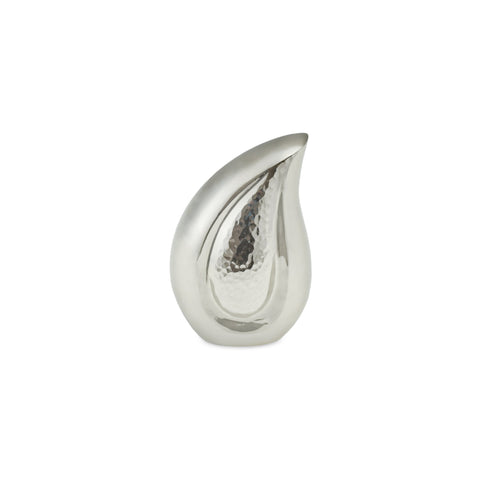 Kynance Keepsake Two Tone Nickel Tear Drop Adult Cremation Urn - Cherished Urns