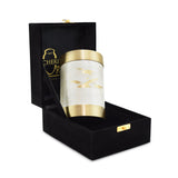 Going Home White Pearl & Bronze Tea Light Cremation Urn Keepsake - Cherished Urns