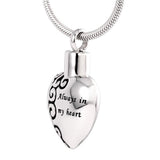 Always In My Heart Memorial Ash Keepsake Cremation Pendant - Cherished Urns