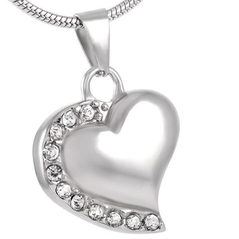 Heart with Stones Memorial Ash Keepsake Cremation Pendant - Cherished Urns