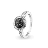 Ladies Radiance Memorial Ashes Ring with Fine Crystals - Cherished Urns