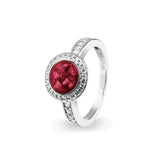 Ladies Radiance Memorial Ashes Ring with Fine Crystals - Cherished Urns