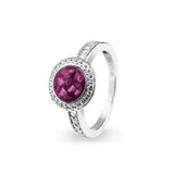 Ladies Radiance Memorial Ashes Ring with Fine Crystals - Cherished Urns