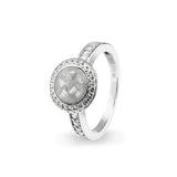 Ladies Radiance Memorial Ashes Ring with Fine Crystals - Cherished Urns