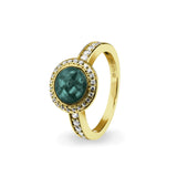 Ladies Radiance Memorial Ashes Ring with Fine Crystals - Cherished Urns