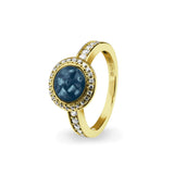 Ladies Radiance Memorial Ashes Ring with Fine Crystals - Cherished Urns