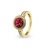 Ladies Radiance Memorial Ashes Ring with Fine Crystals - Cherished Urns