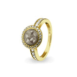 Ladies Radiance Memorial Ashes Ring with Fine Crystals - Cherished Urns