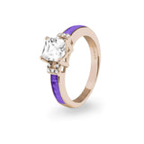 Ladies Honour Memorial Ashes Ring with Fine Crystals - Cherished Urns