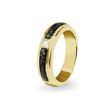 Unisex Remembrance Memorial Ashes Ring with Fine Crystal - Cherished Urns