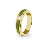 Unisex Remembrance Memorial Ashes Ring with Fine Crystal - Cherished Urns