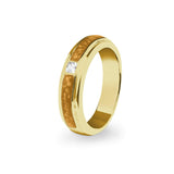 Unisex Remembrance Memorial Ashes Ring with Fine Crystal - Cherished Urns