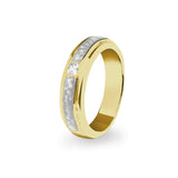 Unisex Remembrance Memorial Ashes Ring with Fine Crystal - Cherished Urns