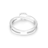 Ladies Sweetheart Memorial Ashes Ring with Fine Crystals - Cherished Urns