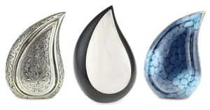 Teardrop-shaped urns - a modern alternative