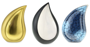 Teardrop Cremation urns for your loved one's ashes