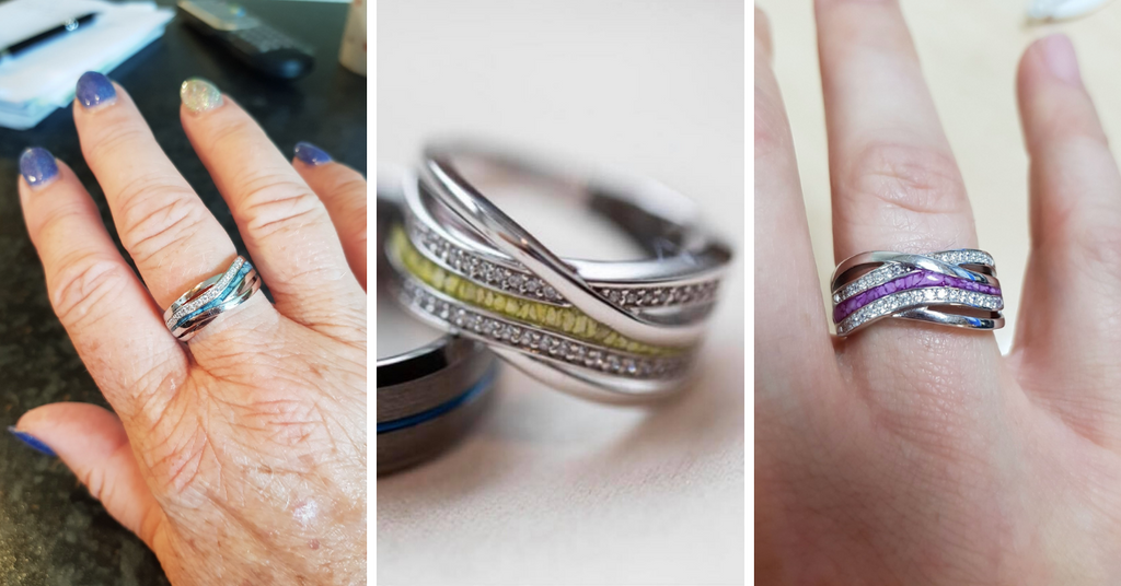 Our most popular cremation jewellery memorial ashes ring
