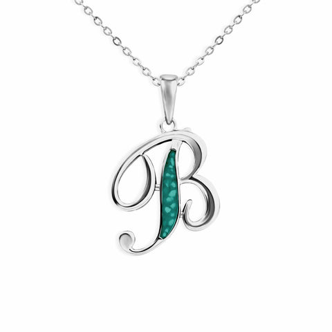 Alphabet Memorial Ashes Pendant - Letter B - Cherished Urns