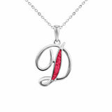 Alphabet Memorial Ashes Pendant - Letter D - Cherished Urns