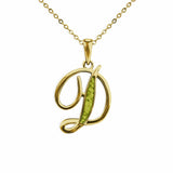 Alphabet Memorial Ashes Pendant - Letter D - Cherished Urns