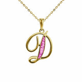 Alphabet Memorial Ashes Pendant - Letter D - Cherished Urns