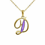 Alphabet Memorial Ashes Pendant - Letter D - Cherished Urns