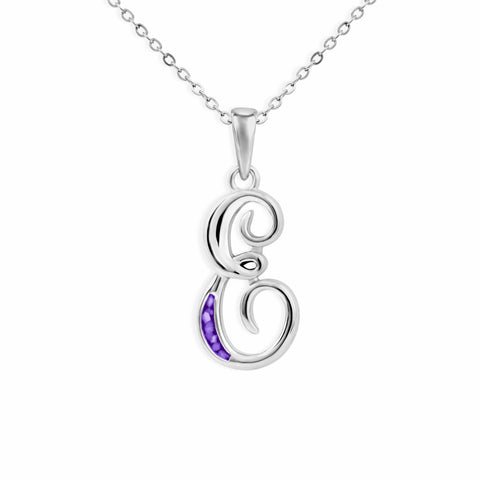 Alphabet Memorial Ashes Pendant - Letter E - Cherished Urns