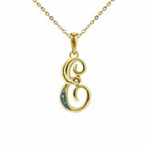 Alphabet Memorial Ashes Pendant - Letter E - Cherished Urns