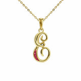 Alphabet Memorial Ashes Pendant - Letter E - Cherished Urns