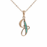 Alphabet Memorial Ashes Pendant - Letter J - Cherished Urns