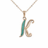 Alphabet Memorial Ashes Pendant - Letter K - Cherished Urns