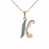 Alphabet Memorial Ashes Pendant - Letter K - Cherished Urns