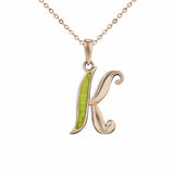 Alphabet Memorial Ashes Pendant - Letter K - Cherished Urns