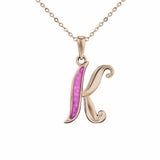 Alphabet Memorial Ashes Pendant - Letter K - Cherished Urns