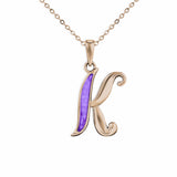 Alphabet Memorial Ashes Pendant - Letter K - Cherished Urns