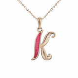 Alphabet Memorial Ashes Pendant - Letter K - Cherished Urns