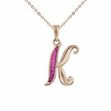 Alphabet Memorial Ashes Pendant - Letter K - Cherished Urns