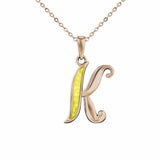 Alphabet Memorial Ashes Pendant - Letter K - Cherished Urns