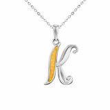 Alphabet Memorial Ashes Pendant - Letter K - Cherished Urns