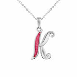 Alphabet Memorial Ashes Pendant - Letter K - Cherished Urns