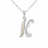 Alphabet Memorial Ashes Pendant - Letter K - Cherished Urns