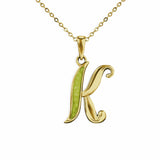 Alphabet Memorial Ashes Pendant - Letter K - Cherished Urns
