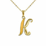 Alphabet Memorial Ashes Pendant - Letter K - Cherished Urns