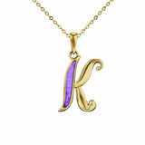 Alphabet Memorial Ashes Pendant - Letter K - Cherished Urns