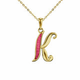 Alphabet Memorial Ashes Pendant - Letter K - Cherished Urns