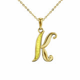 Alphabet Memorial Ashes Pendant - Letter K - Cherished Urns
