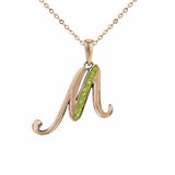 Alphabet Memorial Ashes Pendant - Letter M - Cherished Urns