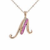 Alphabet Memorial Ashes Pendant - Letter M - Cherished Urns