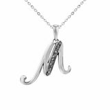 Alphabet Memorial Ashes Pendant - Letter M - Cherished Urns
