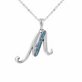Alphabet Memorial Ashes Pendant - Letter M - Cherished Urns
